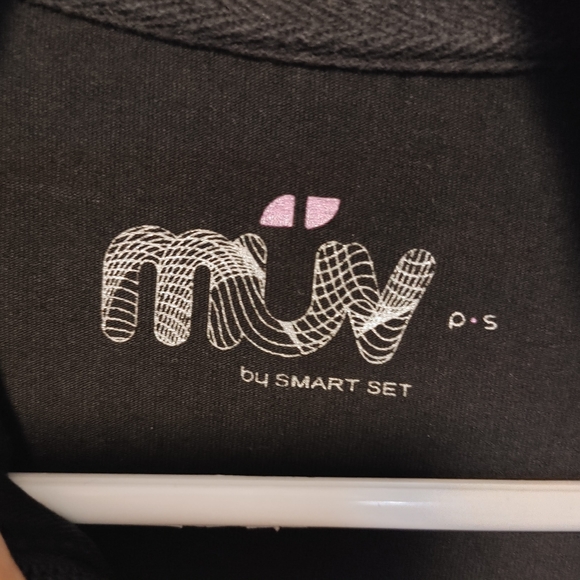 Smart Set MUV Black Cotton Athletic Zip Jacket/Sweater (Size S) - Picture 7 of 7